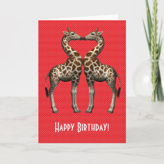 Giraffes i Kärlek Kort