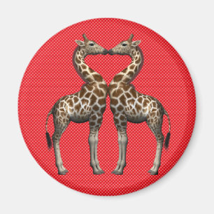 Giraffes i Kärlek Magnet
