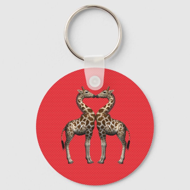 Giraffes i Kärlek Nyckelring (Framsida)