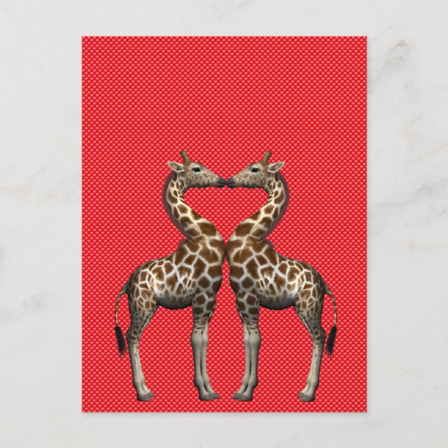 Giraffes i Kärlek Vykort (Framsida)