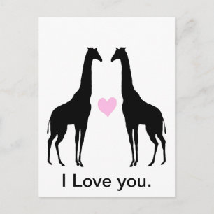 Giraffes i Kärlek Vykort