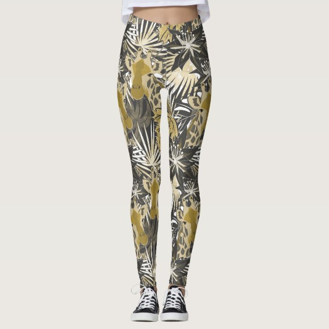 Giraffes i nattskogen.. leggings (Framsida)
