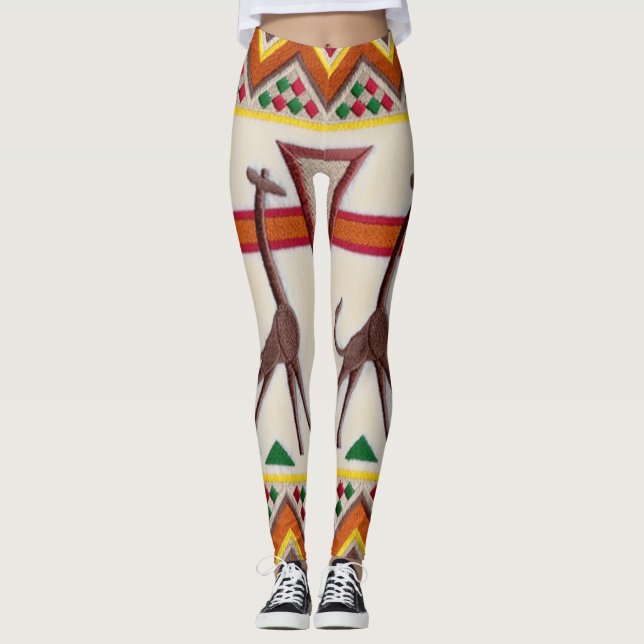 Giraffes in Afrika Leggings (Framsida)