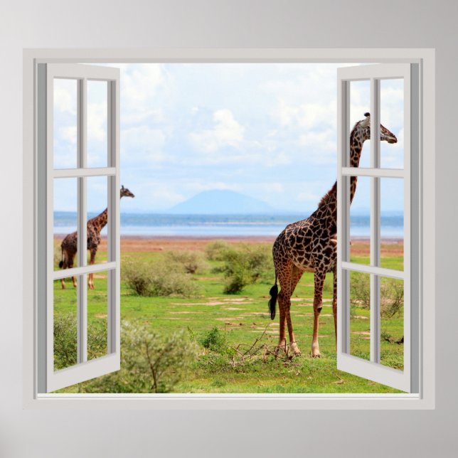 Giraffes in Serengeti Poster (Framsidan)