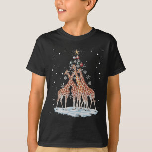 Giraffes Julafton Träd Giraffe Julgran Merry Ch T Shirt