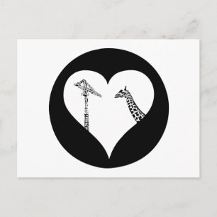 Giraffes Kärlek Cranes Vykort