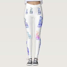 Giraffes Kiss, Lår, Anpassningsbar Leggings