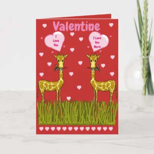 Giraffes kort på Alla hjärtans dag