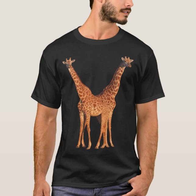 Giraffes Maasaigiraffe Vilda djur i Afrika T Shirt (Framsida)