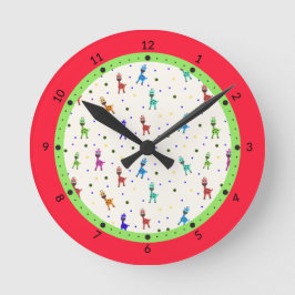 Giraffes mönster rund klocka