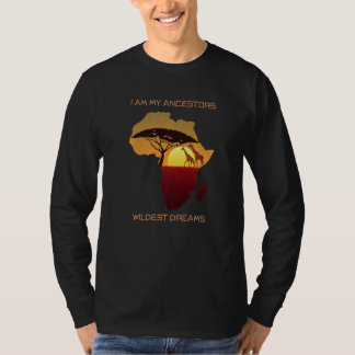 Giraffes och Afrika Karta är jag mina föregångare  T Shirt