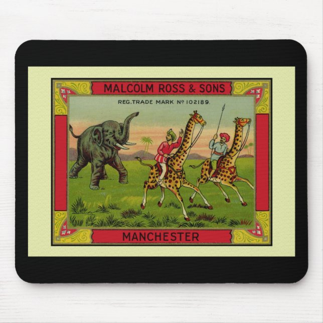 Giraffes och Elephant Musmatta (Framsidan)