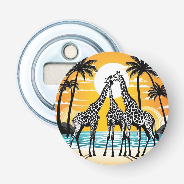 Giraffes on the Beach Flasköppnare (Framsidan)