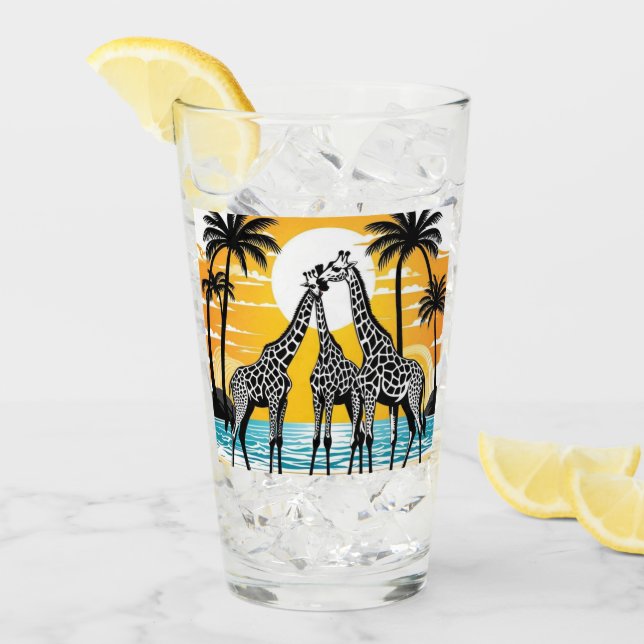 Giraffes on the Beach Glaskopp (Framsida Ice)