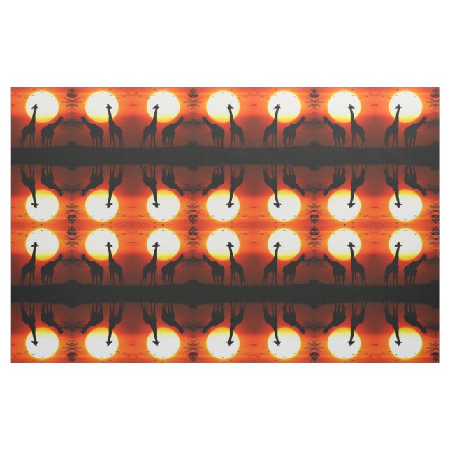Giraffes & Sunset Afrika Fabric Tyg (Fat Quarter)