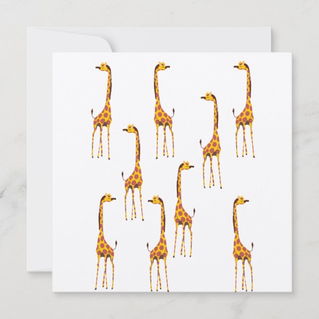 Giraffes vycard inbjudningar (Framsida)