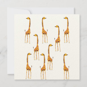 Giraffes vycard inbjudningar