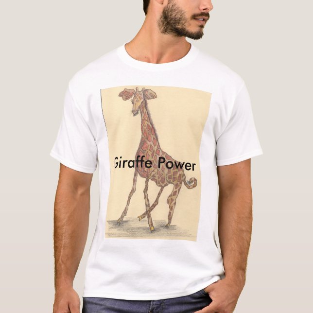 Giraffet driver T-tröja T Shirt (Framsida)