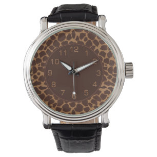 Giraffet flår tryckmönster armbandsur
