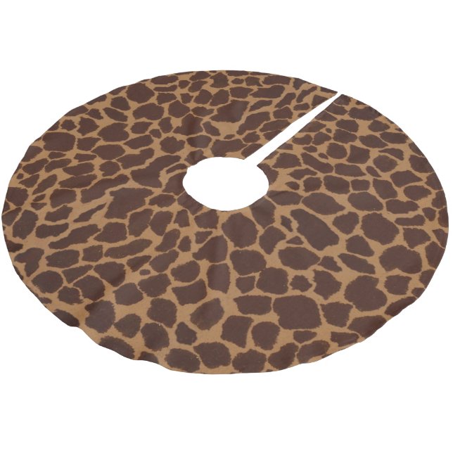 Giraffet flår tryckmönster personifierar julgransmatta borstad polyester (Vinklad)