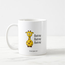 Giraffet förråder muggen kaffemugg