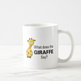 Giraffet förråder muggen kaffemugg