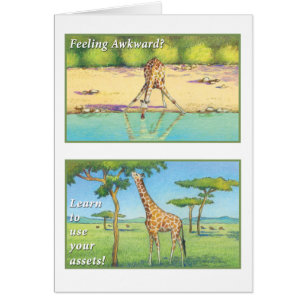Giraffet - markera 9:23 hälsningskort