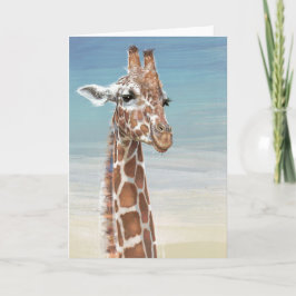Giraffet noterar kortet kort