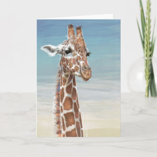 Giraffet noterar kortet kort
