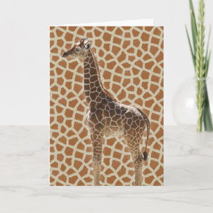 Giraffet noterar kortet kort