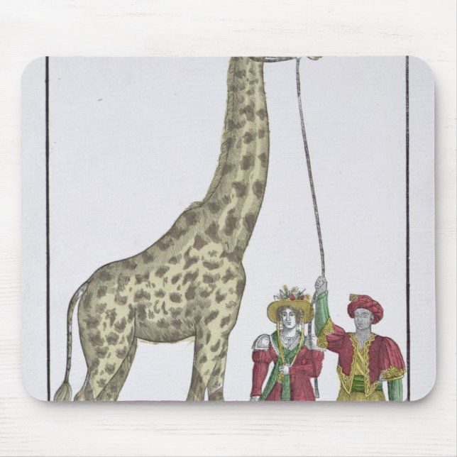Giraffet som framläggas till kungen musmatta (Framsidan)