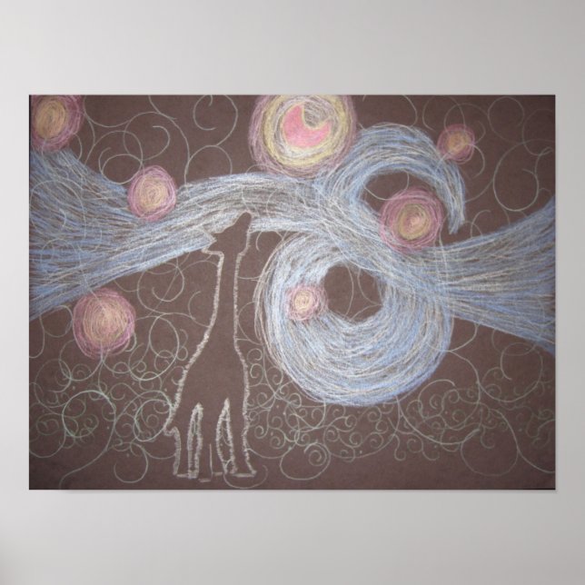 Giraffey Night Poster (Framsidan)