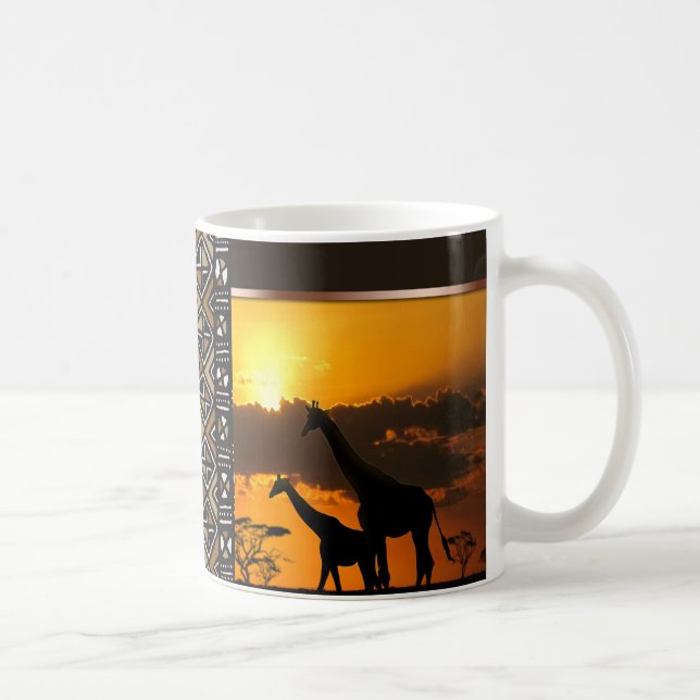 Girafffamilj 2 kaffemugg (Höger)