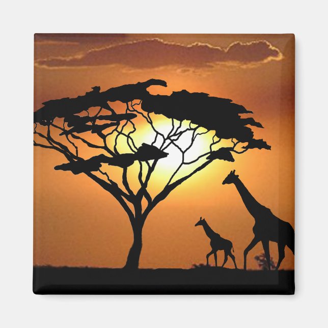 girafffamiljen magnet (Framsidan)