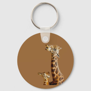 Girafffamiljgåva Nyckelring
