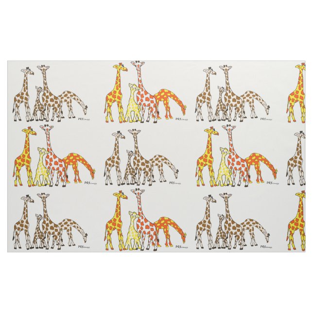 Girafffamiljtyg Tyg (Fat Quarter)