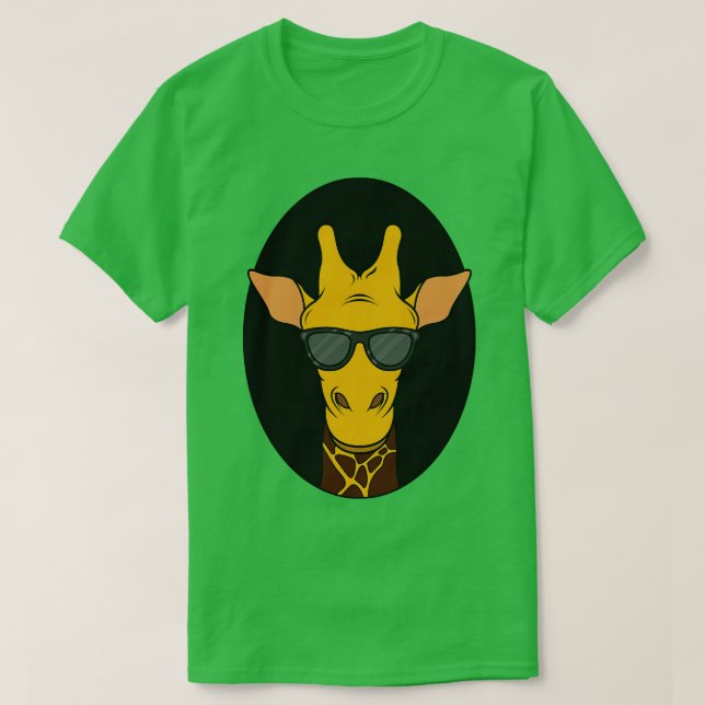 Girafffe med sunglass t shirt (Design framsida)