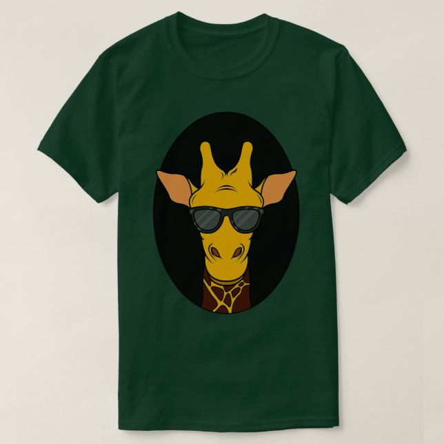 Girafffe med sunglass t shirt (Design framsida)