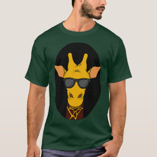 Girafffe med sunglass t shirt