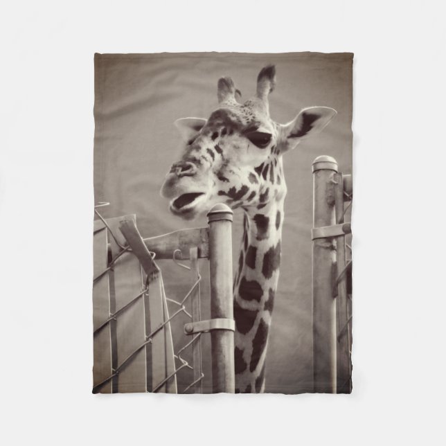Girafffoto - Vintage Stil Fleecefilt (Framsidan)