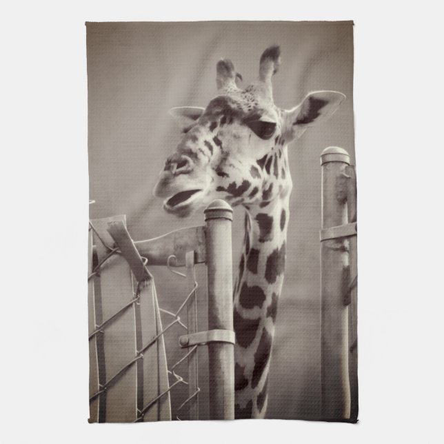 Girafffoto - Vintage Stil Kökshandduk (Vertikal)