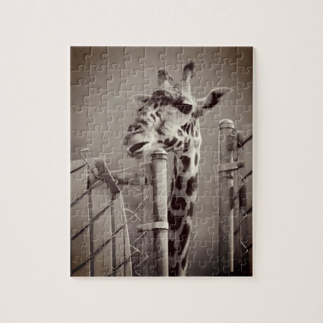Girafffoto - Vintage Stil Pussel (Vertikal)