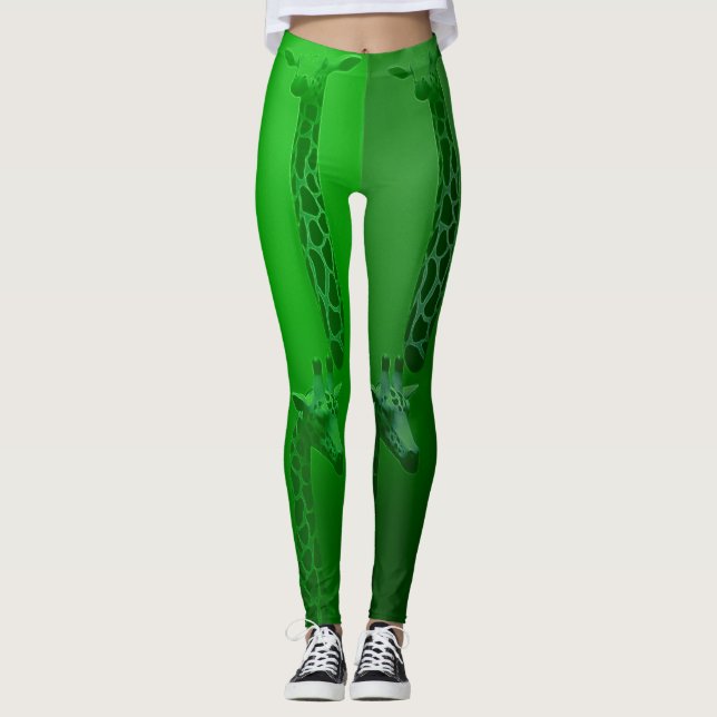 Giraffgrönt Leggings (Framsida)