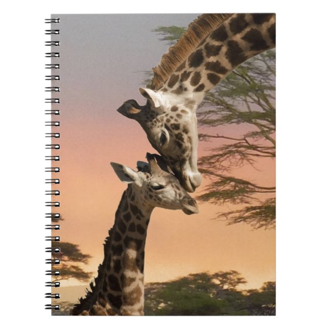 Giraffhälsning varje annan anteckningsbok med spiral (Framsidan)