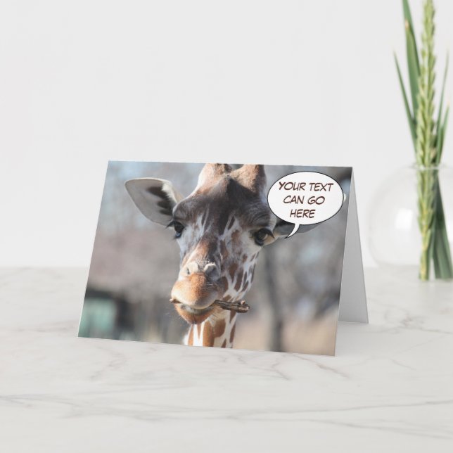 Giraffhälsningkort Kort (Framsida)