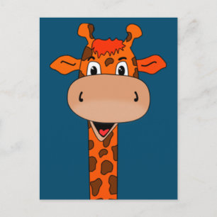 giraffhuvud och nacke vykort