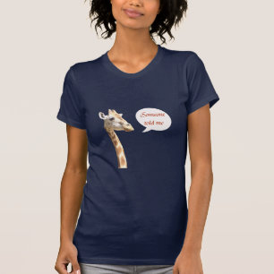 Giraffhuvud och nackeporträtt. humor tee