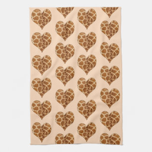 Giraffic Hearts Tiled Mönster Kökshandduk