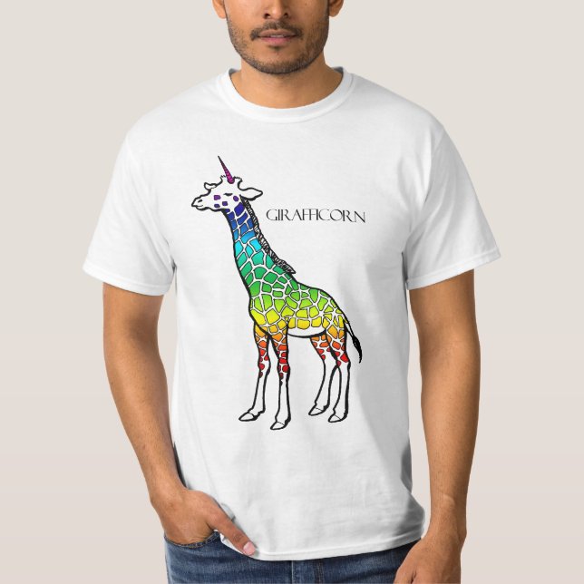 Girafficorn - regnbåge t-shirt (Framsida)