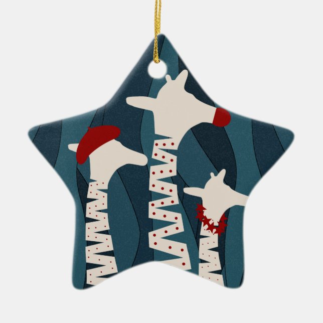 Giraffjulhelgdesign Julgransprydnad Keramik (Framsidan)
